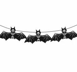 Slinger Halloween vleermuis skelet zwart 5m