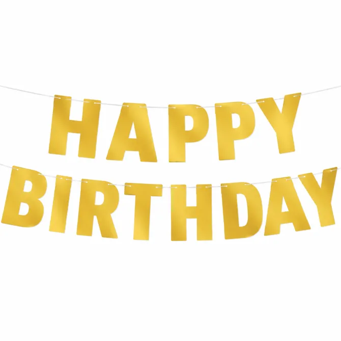 Slinger Happy birthday goud 40cm 7m