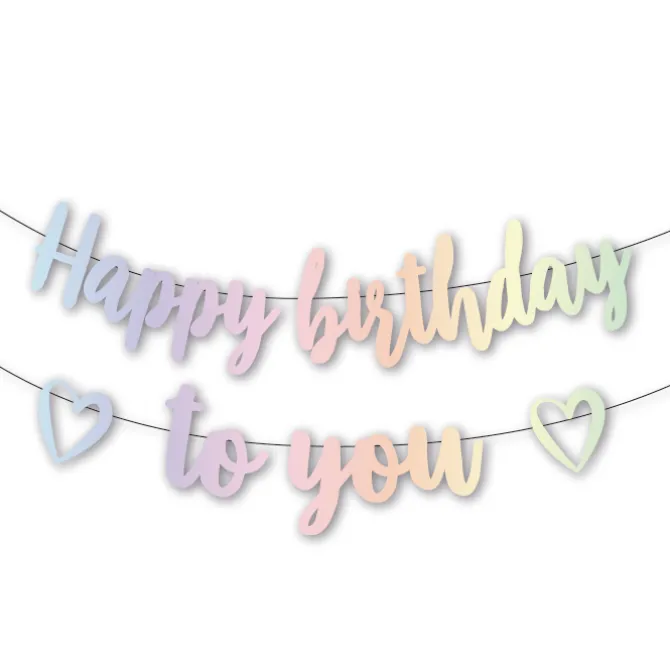 Slinger Happy birthday to you iriserend (2 meter)