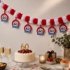 Slinger papier 60 jaar rood/wit
