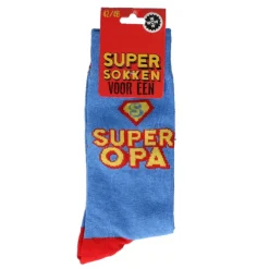 Sokken met tekst -super opa- mt42-46