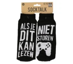 Sokken Niet storen zwart maat 42-46