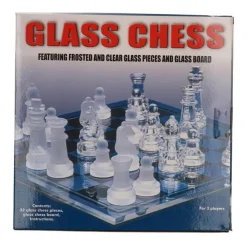 Spel glazen schaakbord