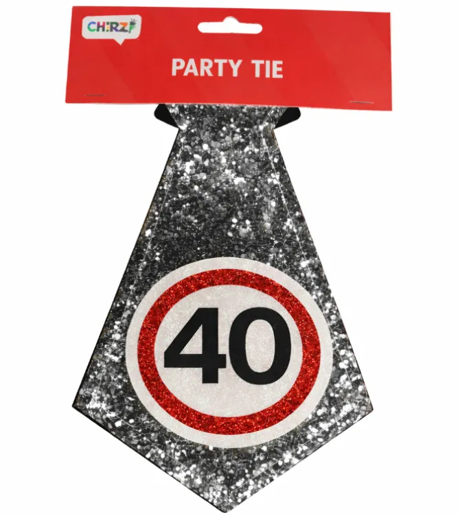 Stropdas 40 jaar verkeersbord