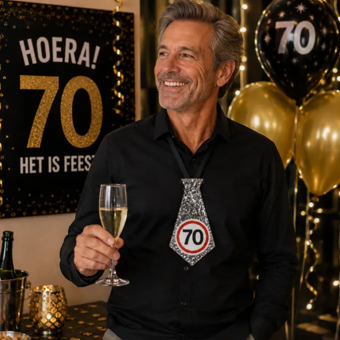 Stropdas 70 jaar verkeersbord