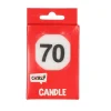 Taartkaarsje 70 rood/wit – 1 stuk