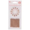 Taartkaarsjes roségoud 12 stuks