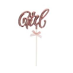 Taartprikker babyshower girl roze