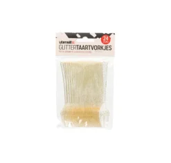 Taartvorkjes plastic glitter 24 stuks
