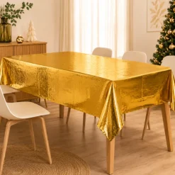 Tafelkleed folie goud 274cm x 137cm