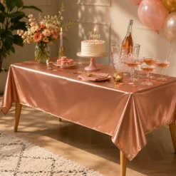 Tafelkleed roségoud 274cm x 134cm