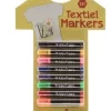 Textielstiften meerkleurig 6 stuks