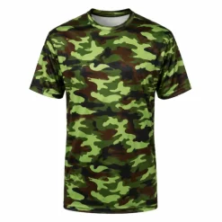 T-shirt camouflage groen maat M
