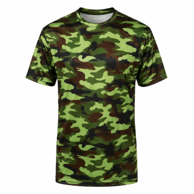 T-shirt camouflage groen maat XXL