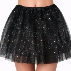 Tutu glitter zwart maat M/L