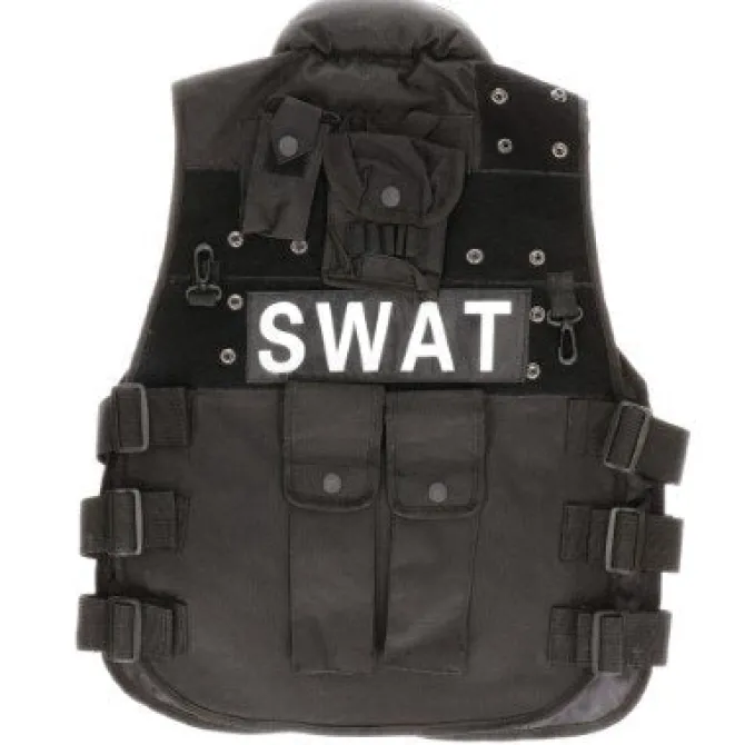 Vest SWAT zwart maat L