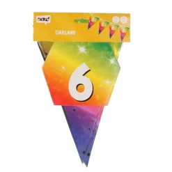 Vlaggenlijn fregenboog 6 jaar - 6m (15 vlaggen)