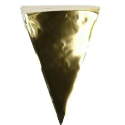Vlaggenlijn goud mini - 3m (12 vlaggen)