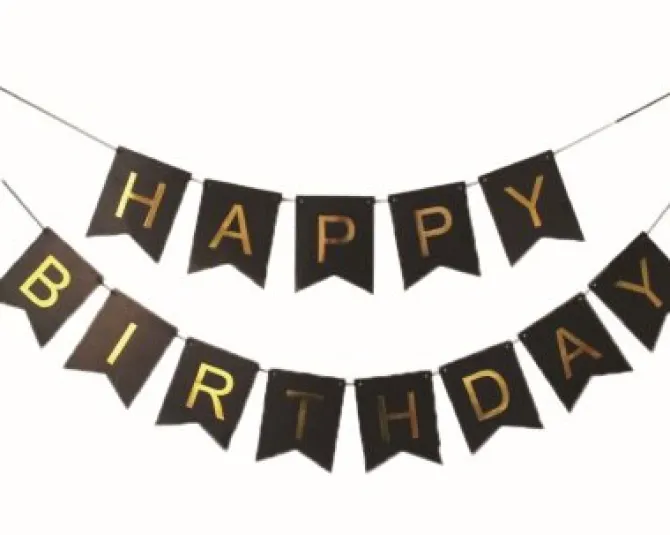 Vlaggenlijn Happy Birthday - 3m