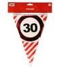 Vlaggenlijn 30 jaar rood/wit 3m