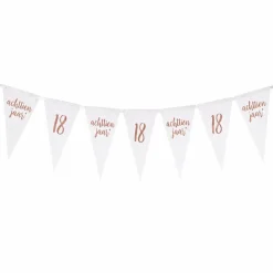 Vlaggenlijn 18 jaar wit/roségoud - 4m
