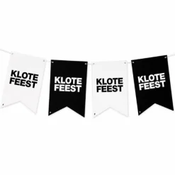 Vlaggenlijn klotefeest zwart - 5m (15 vlaggen)