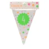 Vlaggenlijn neon 4 jaar - 4m (15 vlaggen)