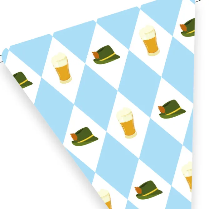 Vlaggenlijn Oktoberfest - 10 m (25 vlaggen)