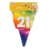 Vlaggenlijn regenboog 21 jaar - 6m (15 vlaggen)