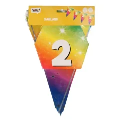 Vlaggenlijn regenboog 2 jaar - 6m (15 vlaggen)