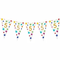 Vlaggenlijn Sterren 5 jaar - 6m (15 vlaggen)