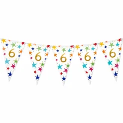 Vlaggenlijn Sterren 6 jaar - 6m (15 vlaggen)