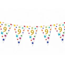 Vlaggenlijn Sterren 9 jaar - 6m (15 vlaggen)