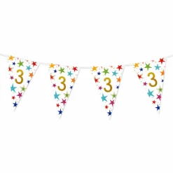 Vlaggenlijn Sterren 3 jaar - 6m (15 vlaggen)