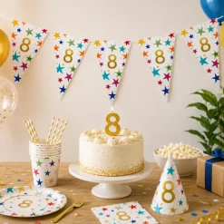 Vlaggenlijn Sterren 8 jaar - 6m (15 vlaggen)
