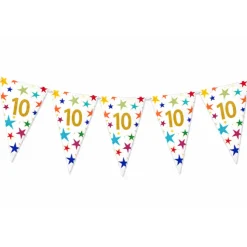 Vlaggenlijn Sterren 10 jaar - 6m (15 vlaggen)