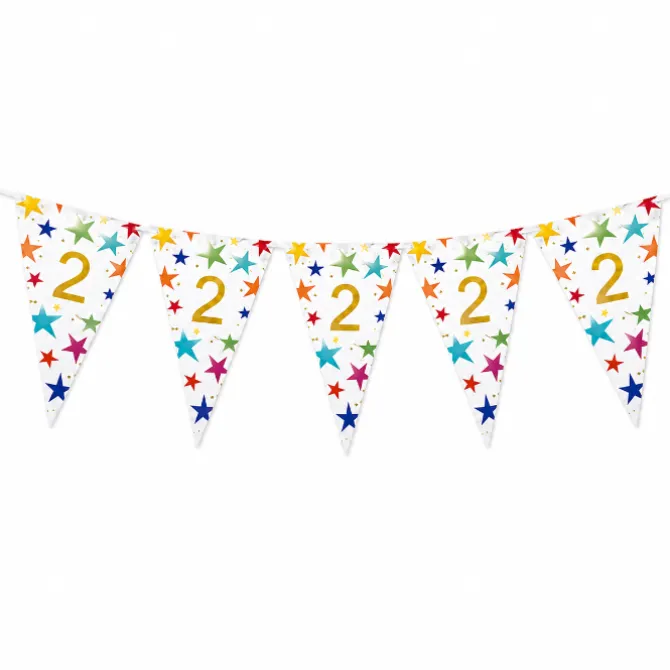 Vlaggenlijn Sterren 2 jaar - 6m (15 vlaggen)