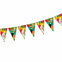Vlaggenlijn tropical oranje/groen - 10m