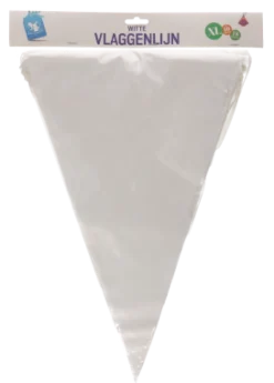 Vlaggenlijn wit XL - 10m (18 vlaggen)