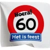 Vlag 60 jaar rood/wit 95 x 95cm