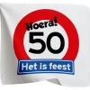 Vlag 50 jaar rood/wit 95 x 95cm