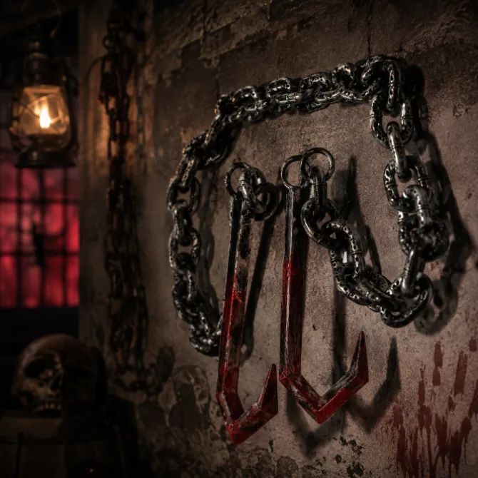 Vleeshaak Halloween decoratie grijs