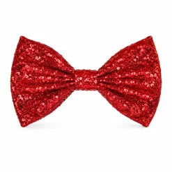 Vlinderdas glitter rood