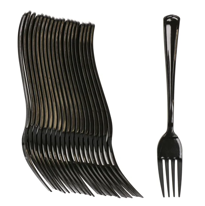 Vorken - herbruikbaar - plastic - zwart - 20 stuks