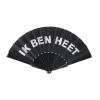 Waaier Ik ben heet zwart/wit