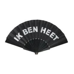Waaier Ik ben heet zwart/wit