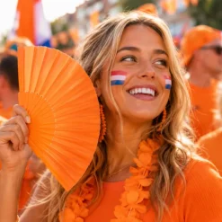 Waaier neon oranje