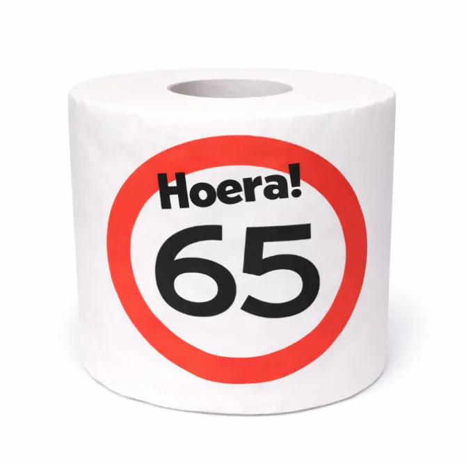 WC rol 65 jaar verkeersbord