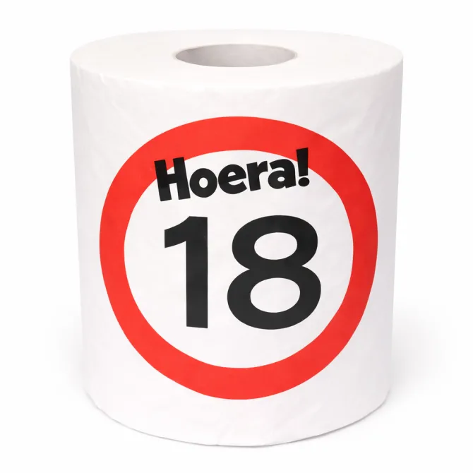 WC rol 18 jaar verkeersbord