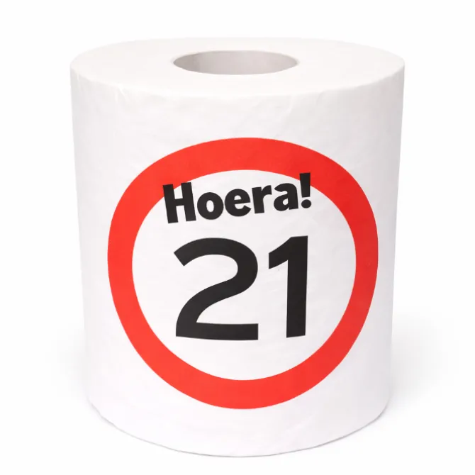 WC rol 21 jaar verkeersbord